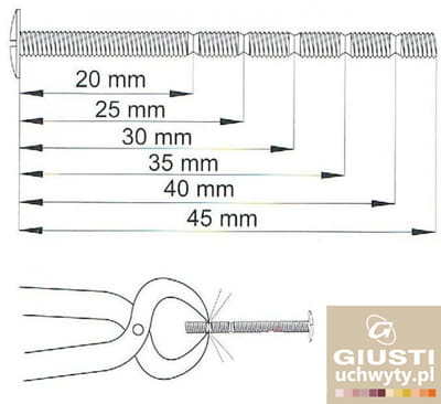 Śruba meblowa 4mm łamana 433/45.00