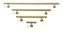uchwyt meblowy T-bar 8996.0008.GL złoty połysk chrom, radełko 6cm
