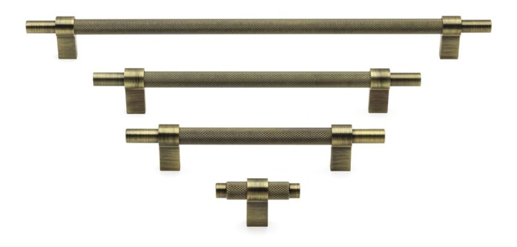 uchwyt meblowy 8772.0320.ABM złoty przyciemniony mat, radełko 38,5cm.