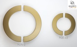 uchwyt meblowy WMN 470.MZB.006C półokrągły złoty mosiądz 10,2 cm.