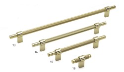 uchwyt meblowy T-bar 8772.0008.GL złoty chrom połysk, radełko 6cm