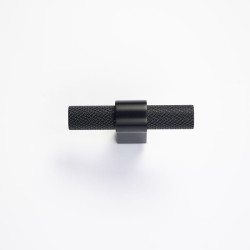 uchwyt meblowy T-bar 8774.0008.AL6 czarny mat, radełko 6cm
