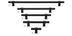 uchwyt meblowy T-bar 8774.0008.AL6 czarny mat, radełko 6cm