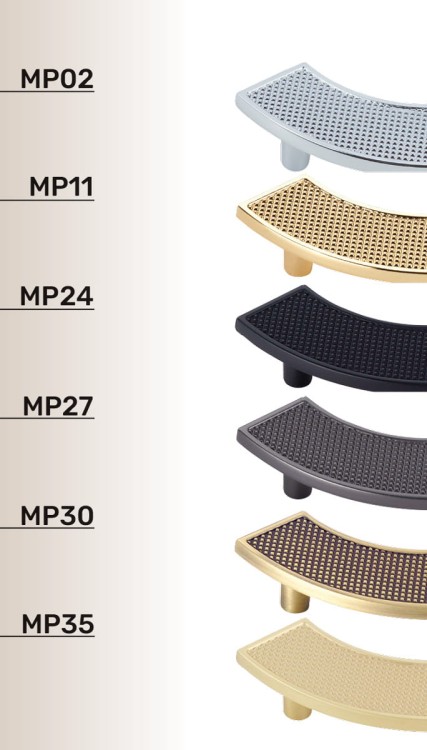 Uchwyt meblowy złoty połysk, chrom. Półokrągły, duży. CEBI 1194.096.MP11 16cm.