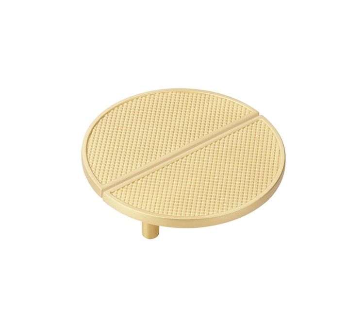 Uchwyt meblowy złoty mosiądz, mat. Półokrągły, mały. CEBI 1194.064.MP35