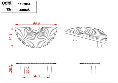 Przejdź do produktu Uchwyt meblowy  1193.064.MP24 czarny. pełny, mały. CEBI