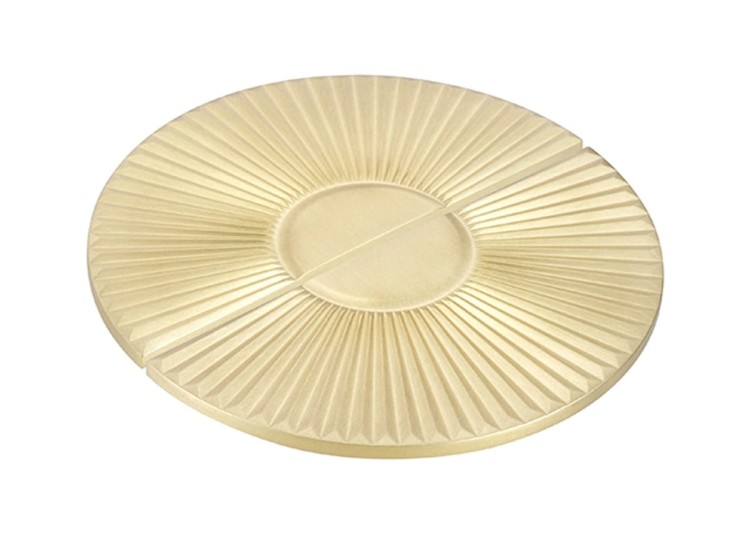 Uchwyt meblowy złoty, matowy mosiądz. Pełny, duży. Świetlik 1193.096.PC35