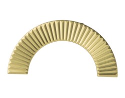 Uchwyt meblowy złoty, matowy mosiądz, półokrągły 1193.128.PC35 16cm.