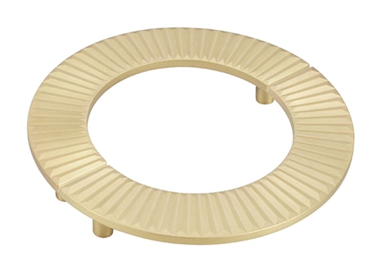 Uchwyt meblowy złoty, matowy mosiądz, półokrągły 1193.128.PC35 16cm.