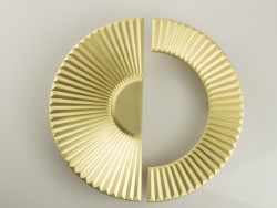 Uchwyt meblowy złoty, matowy mosiądz, półokrągły 1193.128.PC35 16cm.