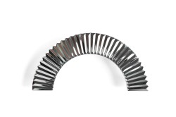 Uchwyt meblowy srebrny połysk, chrom. Półokrągły, duży. CEBI 1193.128.MP02