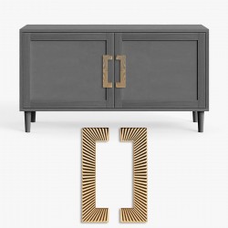 Uchwyt meblowy złoty połysk, chrom. Prostokątny, duży. CEBI 1205.192.MP11