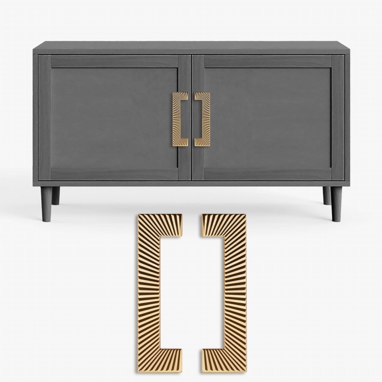 Uchwyt meblowy złoty połysk, chrom. Prostokątny, duży. CEBI 1205.192.MP11