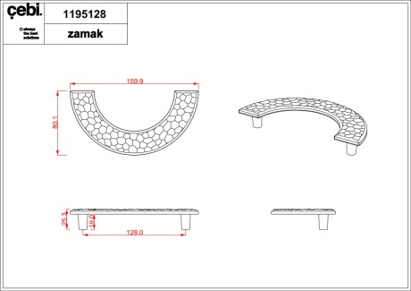 Przejdź do produktu Uchwyt meblowy 1195.128.PC35 16cm. złoty, matowy mosiądz. Półokrągły, duży