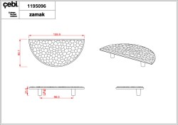 Uchwyt meblowy mosiądz złoty mat Świetlik 1195.096.PC35  16cm.