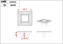 Gałka meblowa złoty połysk, chrom CEBI 4205.032.MP11