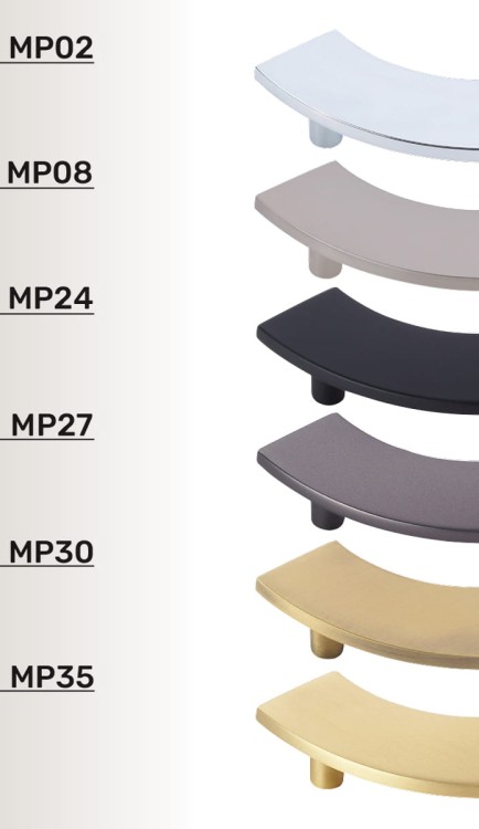 Uchwyt meblowy złoty mosiądz półkole CEBI 1196.192.MP35 22cm.