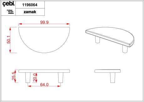 Przejdź do produktu Uchwyt meblowy 1196.064.MP08 stal szczotkowana CEBI 