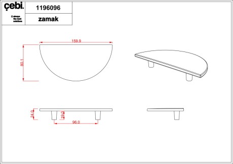 Przejdź do produktu Uchwyt meblowy 1196.096.PC35 złoty mat CEBI 