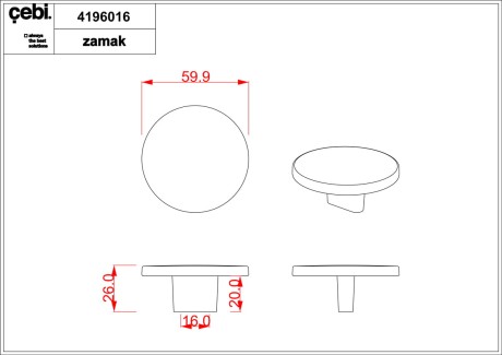 Przejdź do produktu Gałka meblowa 4196.016.PC35  złoty mat  6cm. CEBI 