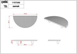 Uchwyt meblowy.  złoty chrom, półkole duże Świetlik 1197.096.MP11