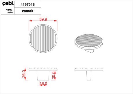 Przejdź do produktu Gałka meblowa 4197.016.MP11 złoty połysk, chrom CEBI