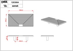 Uchwyt meblowy złoty chrom  CEBI 1203.064.MP11
