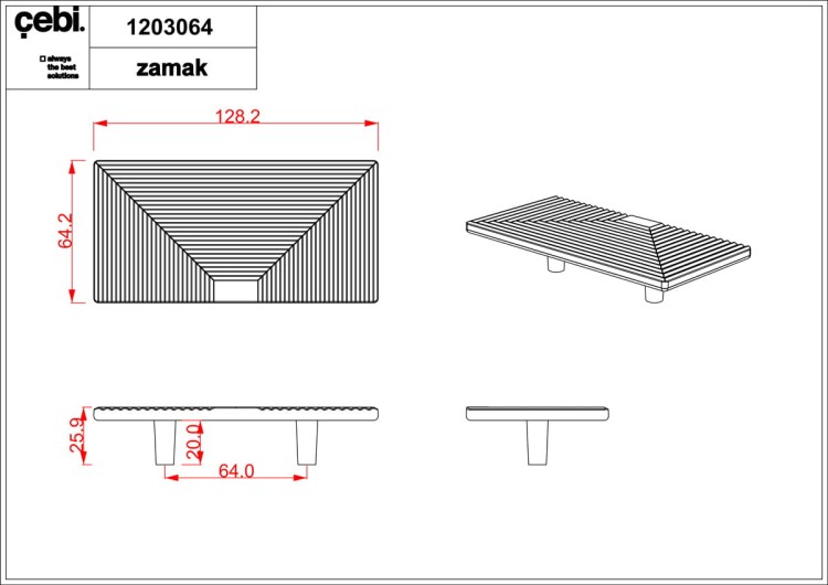 Uchwyt meblowy złoty chrom  CEBI 1203.064.MP11