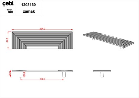 Przejdź do produktu Uchwyt meblowy 1203.160.MP24 czarny mat  CEBI