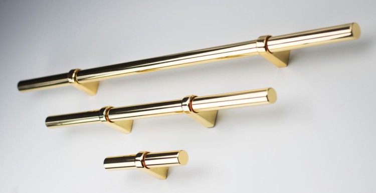 Uchwyt meblowy złoty chrom CEBI 1261.10.128.MP11 34 cm