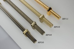 Uchwyt meblowy mosiądz złoty mat CEBI 1264.20.224.MP35 34 cm