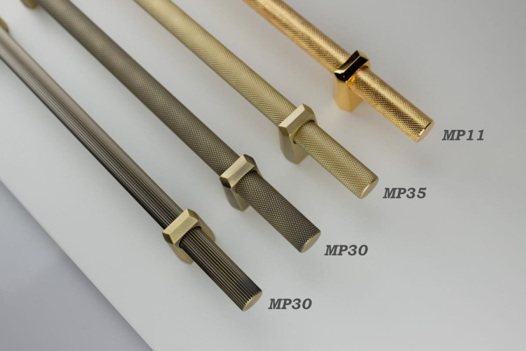 Uchwyt meblowy mosiądz złoty mat CEBI 1264.20.224.MP35 34 cm