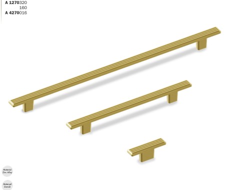 Przejdź do produktu Uchwyt meblowy 1270.160.MP11 złoty chrom CEBI