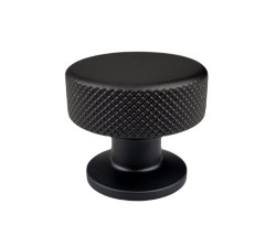 Gałka meblowa czarny mat radełkowana 35mm. CEBI 4254.002.MP24