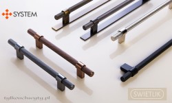 uchwyt meblowy 8774.0192.AL6 czarny mat, radełko 25,7cm