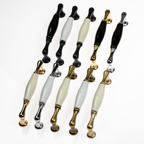 Przejdź do produktu uchwyt porcelanowy  M 64.01.00.6CG złoto mat / ivory porcelana (1)